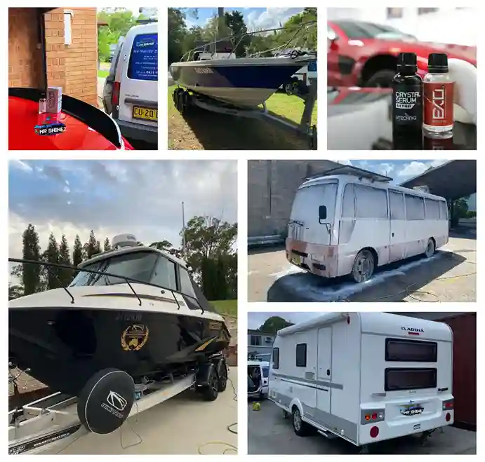 Picture of different mobile detailing services